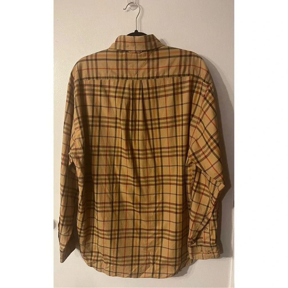 Tommy Hilfiger Men's Long Sleeve Plaid Button Up Shirt Size L‎